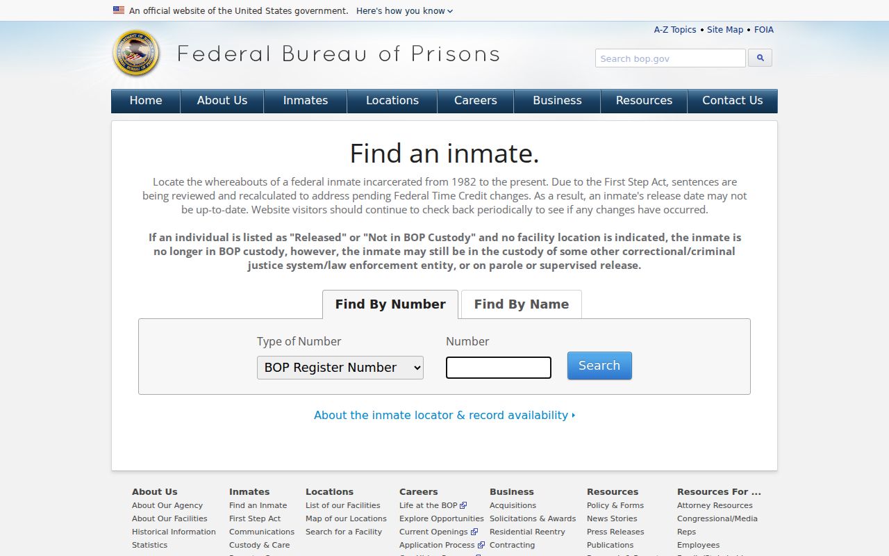 Eastland County criminal custody record federal inmate locator